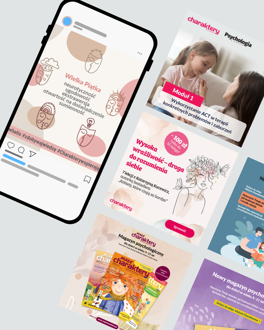 projekty postów na social media